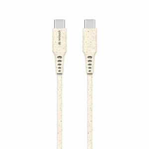 INTOUCH 2.0m Eco Friendly  Bio-degradable Super Fast Charging Cable - Type C to Type C (Speckled Cream)